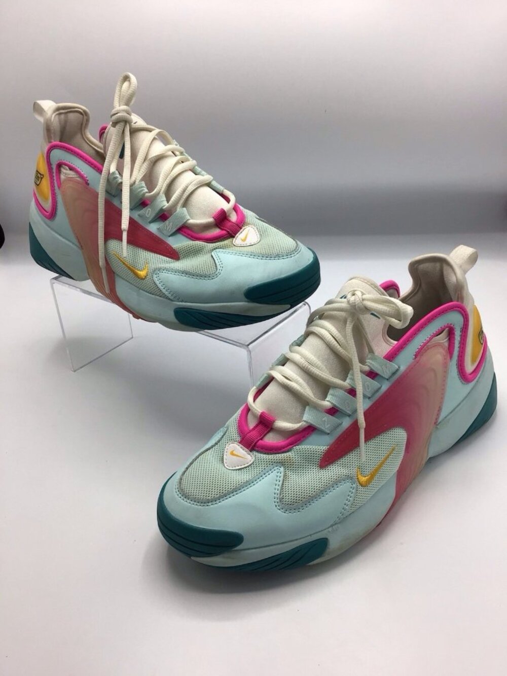 NIKE ZOOM 2K TEAL TINT GREEN-UNIVERSITY GOLD SIZE 10 CJ9924-300]